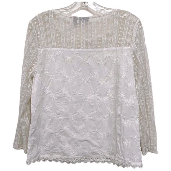 HINGE BLOUSE, off white, Size M - Picture 2 of 5